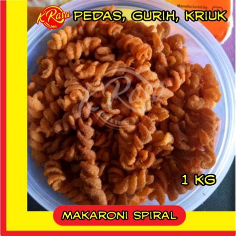 Jual Makaroni Spiral Balado Pedas 1 Kg Makaroni Ulir Untir Pedas Enak