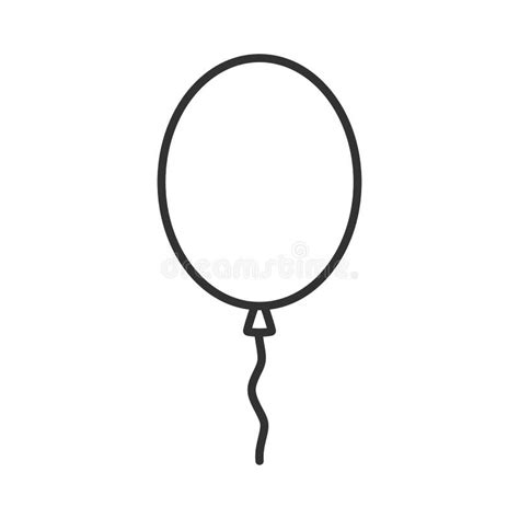 Balloon Icon, Outline Style Stock Illustration - Illustration of sign ...