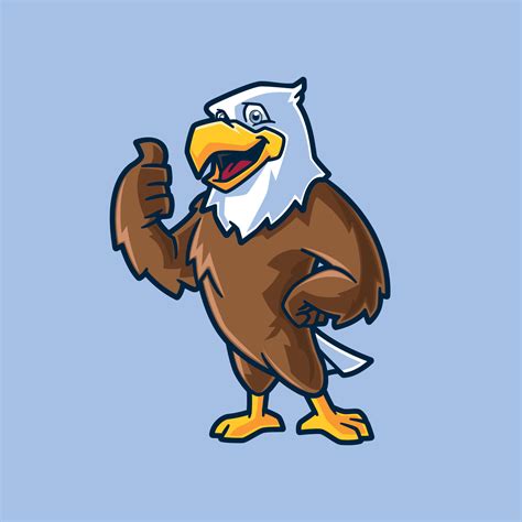 Friendly Hawk Thumbs Up Cartoon Character 9434795 Vector Art At Vecteezy