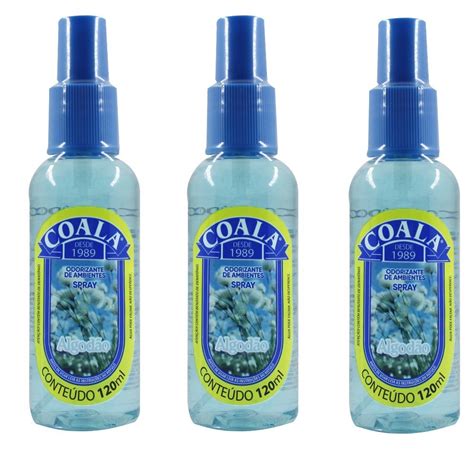 Spray Coala Odorizante de Ambientes Algodão Kit 3 Unidades