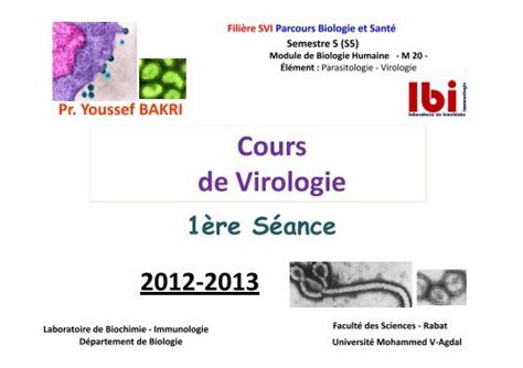 Biologie Moléculaire Microbienne Faculté des Sciences de Rabat