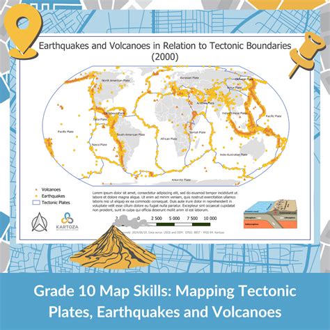 Kartoza Grade 10 Map Skills Mapping Tectonic Plates Earthquakes And