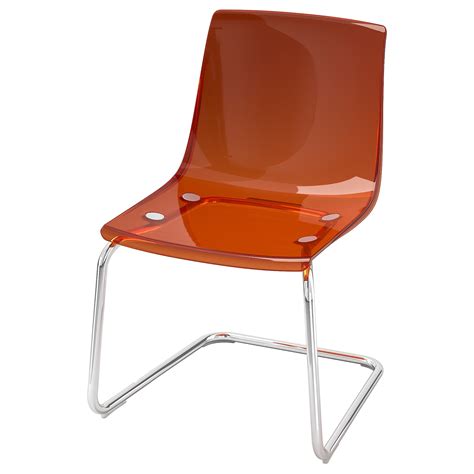 TOBIAS Chair Brown Red Chrome Plated IKEA