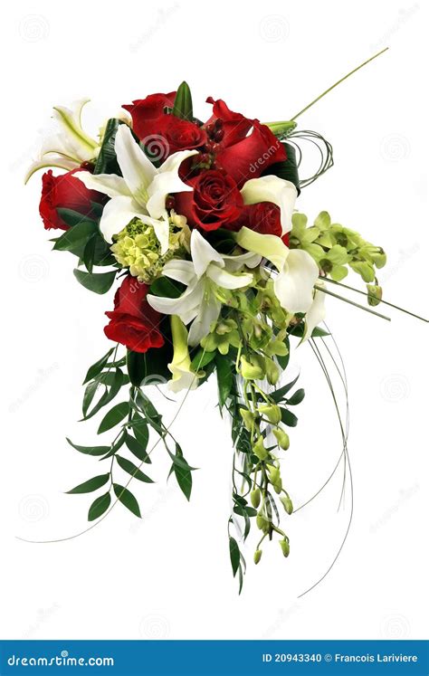 A Bunch Of Flowers On White Stock Photo - Image: 20943340