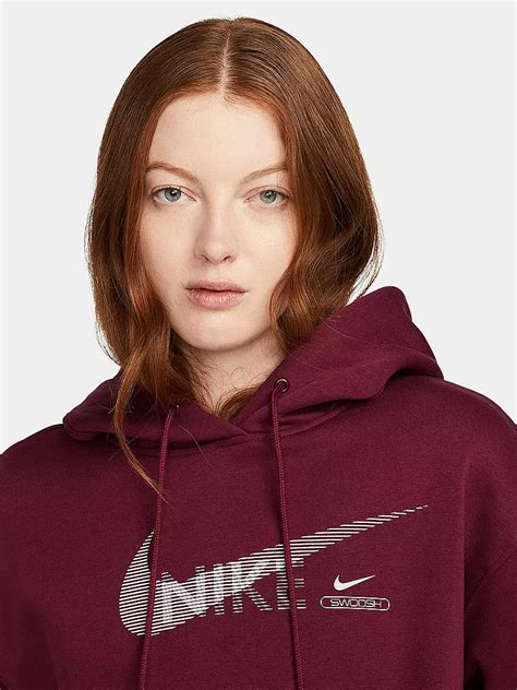 Nike Damen Kapuzenpullover Sportswear Swoosh Rot