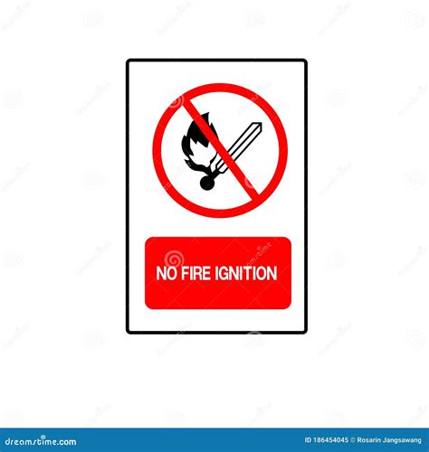 No Fire Ignition Symbol Sign Vector Illustration Isolate On White