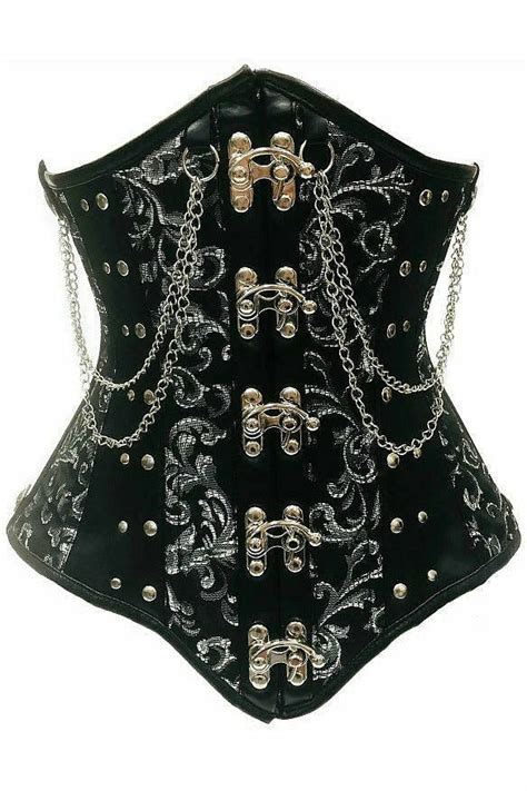 Top Drawer Steel Boned Underbust Corset Wchains And Clasps Underbust