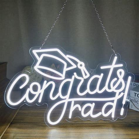 World Deco Congrats Grad Neon Sign X In Light Sign Graduation Party