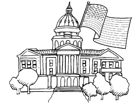 The White House Coloring Page - Coloring Home