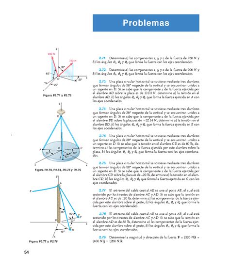 Problemas Componentes Rectangulares EN EL Espacio 54 Problemas 2