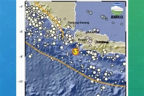 Gempa Bumi Tektonik Magnitudo 5 7 Guncang Bayah Banten BMKG Tidak