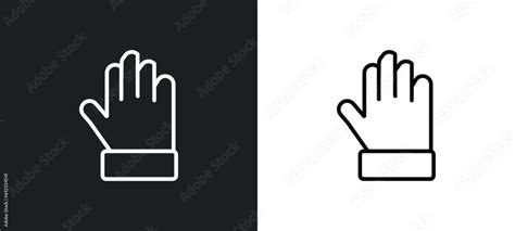 Vetor De Hand Showing Palm Icon Isolated In White And Black Colors