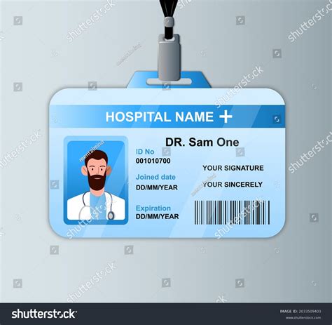 Hospital Name Card Template Photos And Images Shutterstock