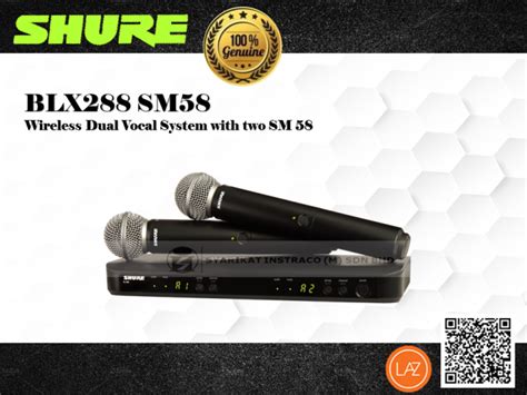 Shure BLX288 SM58 Dual Channel Handheld Wireless System Lazada