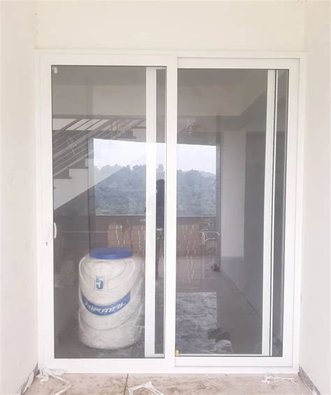 Pristine White 12mm Aluminium Glass Sliding Door For Home Exterior At