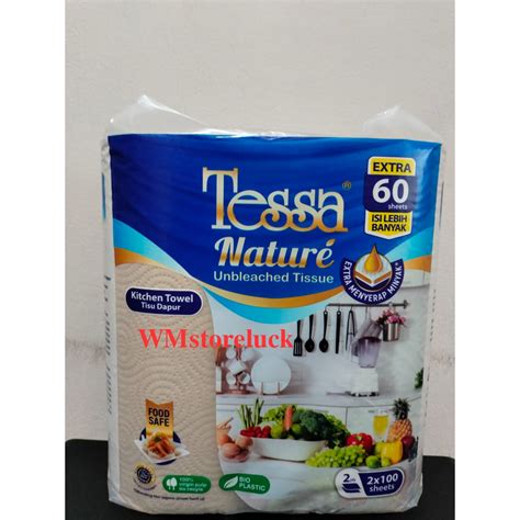 Jual Tessa Tissue Coklat Dapur Minyak Roll Kitchen Towel Unbleached