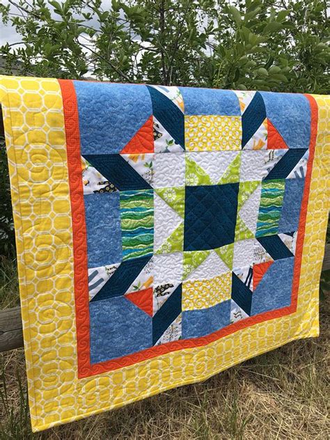 Quilted Wall Hanging Scrappy Summer Star Etsy Quilted Wall Hangings Summer Quilts Wall Hanging