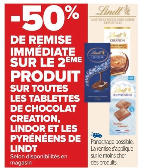 Promo Lindt De Remise Imm Diate Sur Le Me Produit Sur Toutes Les