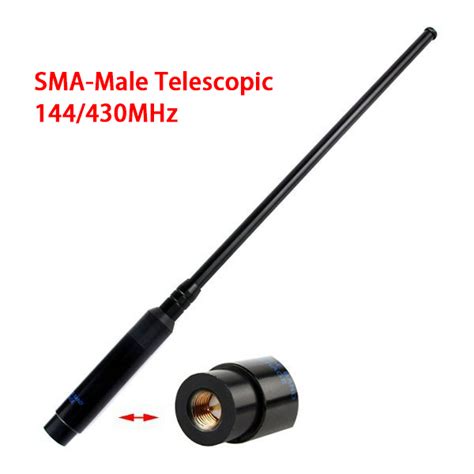 Rh S Sma Male Telescopic Antenna Mhz Dual Band For Yaesu Vx