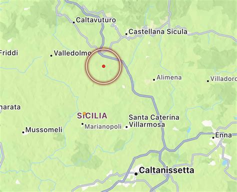 Scossa Di Terremoto In Sicilia Epicentro A Resuttano Dati E Mappe