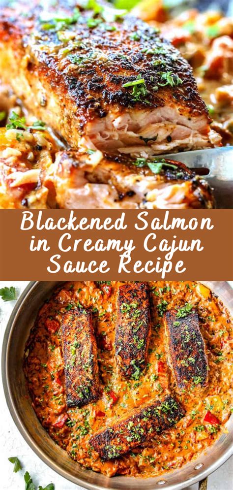 Blackened Salmon In Creamy Cajun Sauce Recipe Cheff Recipes