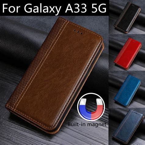 Para Samsung Galaxy A33 5g Caso Da Aleta Capa De Couro De Luxo Fundas