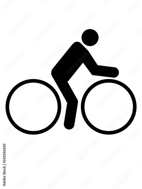 Fahrrad Fahren Schnell Fahrradfahrer Rad Logo Piktogramm Clipart