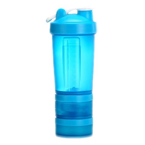 16oz/450ml Protein Shaker Bottle with 2 Containers for Supplement