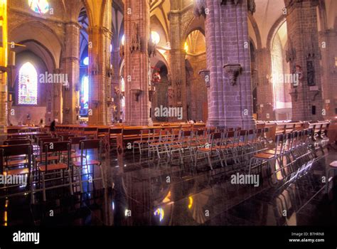 Interior of Our Lady of Guadalupe Cathedral in Zamora Michoacan Mexico ...