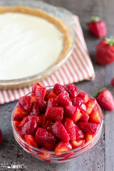 No Bake Fresh Strawberry Cream Cheese Pie A Buttery Graham Cracker