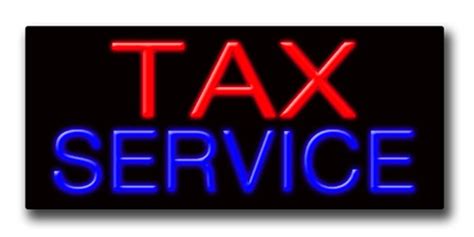 Tax Service 13h X 32w Neon Sign