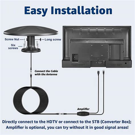 Long Range Rv Tv Antenna Outdoor Amplified Digital Hd Tv Antenna For