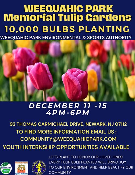 You Are Invited To Participate In The Annual Planting Of The Weequahic