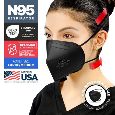 Bnx N Mask Respirator Niosh Model H B Black Made In Usa Bnx