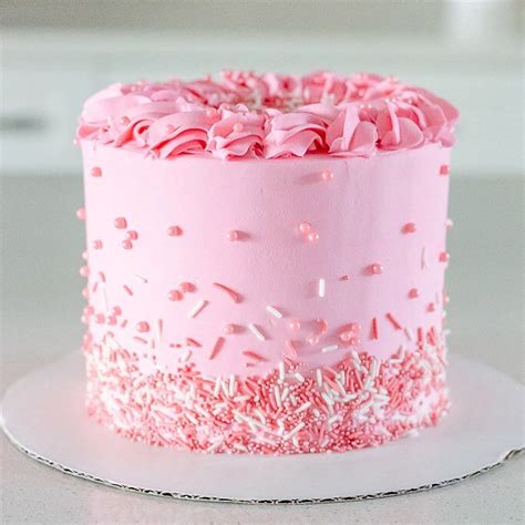 Pink Sprinkles Cake