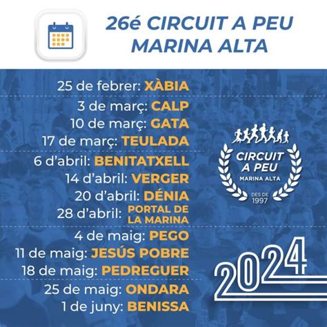 Circuit a Peu Marina Alta 2024 racing calendar Jávea Xàbia