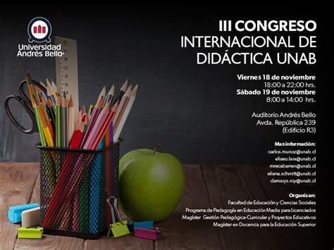 Universidad Andrés Bello Invita Al Iii Congreso Internacional De Didáctica