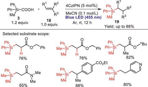 13 Visible Light Induced Metal Free Decarboxylative C Si Bond