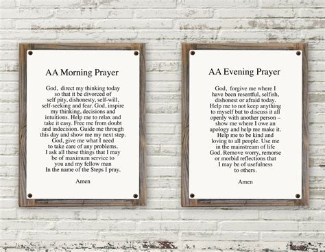 Aa Morning And Evening Prayers On Metal Print On Reclaimed Wood Etsy