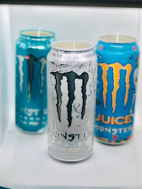 Monster Energy Drinks Can Candle Scented Soy Wax Fun Unique Etsy