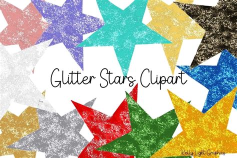 Glitter Stars Clipart Graphic by Kelly Light Graphics · Creative Fabrica