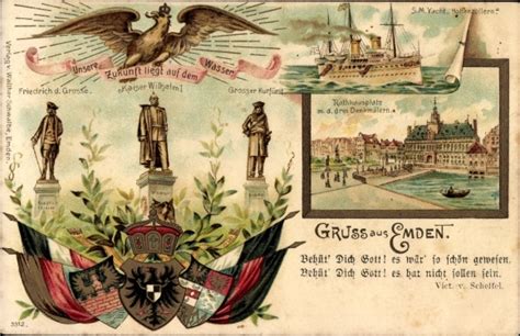 Chromo Litho Emden In Ostfriesland SMY Hohenzollern Akpool Co Uk