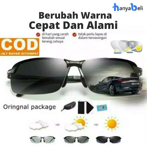 Hanyabeli Kacamata Anti Silau Siang Malam Polarized Photochromic Pria Wanita Uv400 Paser Ikan