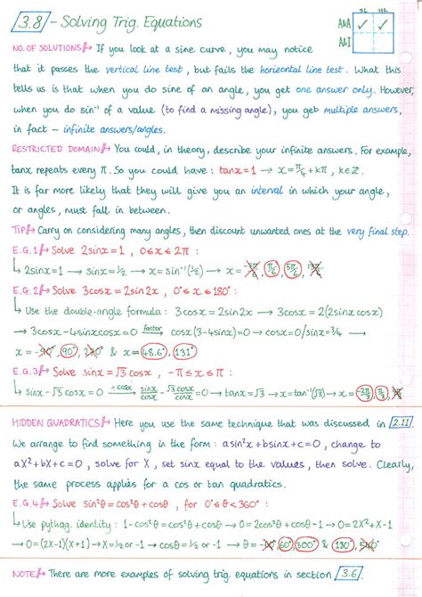 Ib Aanda Topic 3 Trigonometry Mrmacmaths