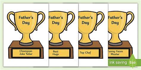 Fathers Day Trophy Lehrer Gemacht Twinkl