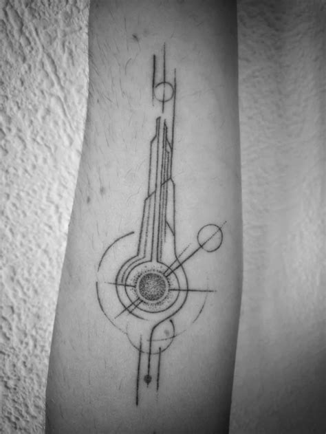 Thought You Might Appreciate My New Mass Relay Based Tatoo In 2023 Mass Effect Tattoo