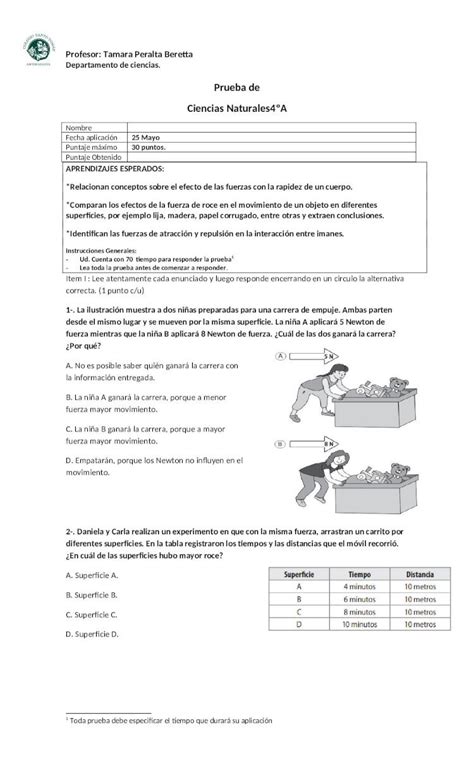 Docx Prueba De Ciencias Cuarto Basico Dokumen Tips