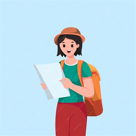 Premium Vector | Tourist Backpackers with Holding Map Illustration