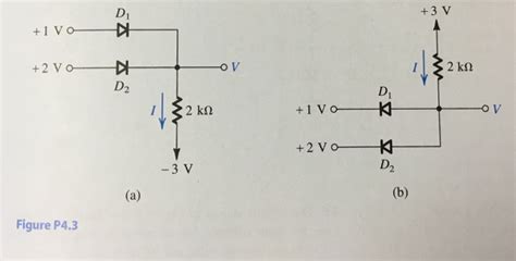 Solved 4 3 For The Circuits Shown In Fig P4 3 Using Ideal