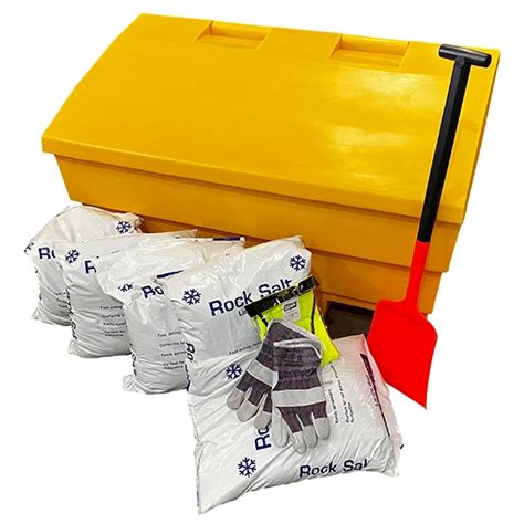 350 Litres 12 Cu Ft Grit Bin Coloured Plus Winter Pack Pro Line